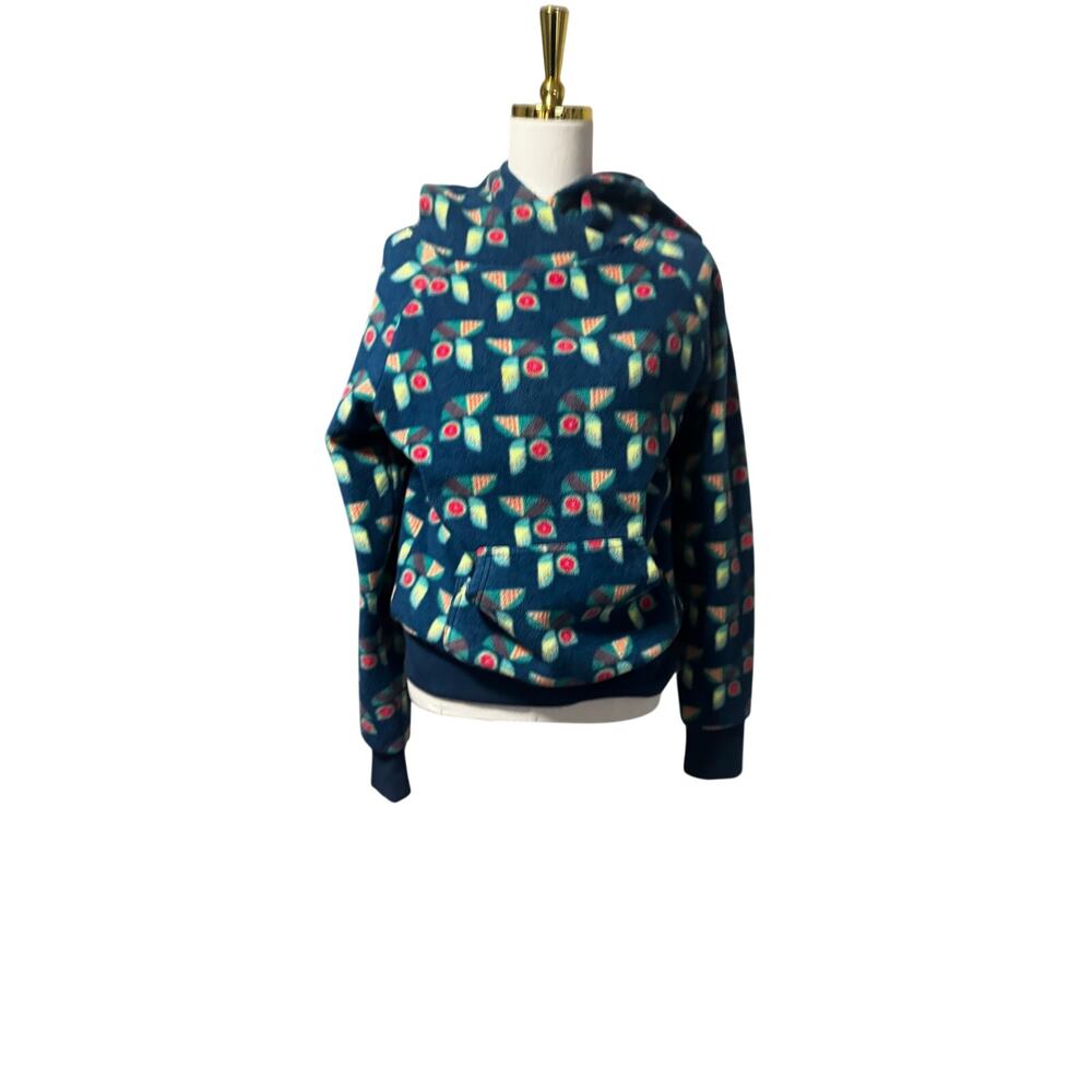 Oiselle Printed Fleece Pullover Geometric Butterfly Print Women’s Size M